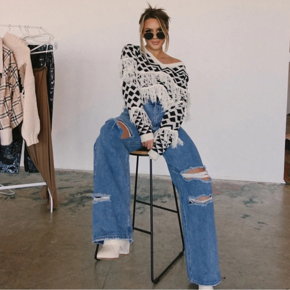 Straight leg jeans